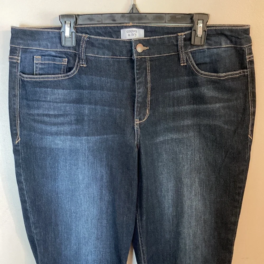 Crown & Ivy Crop Ankle Stretch Denim Jeans Size 16 :FINAL MARKDOWN: - Picture 11 of 16